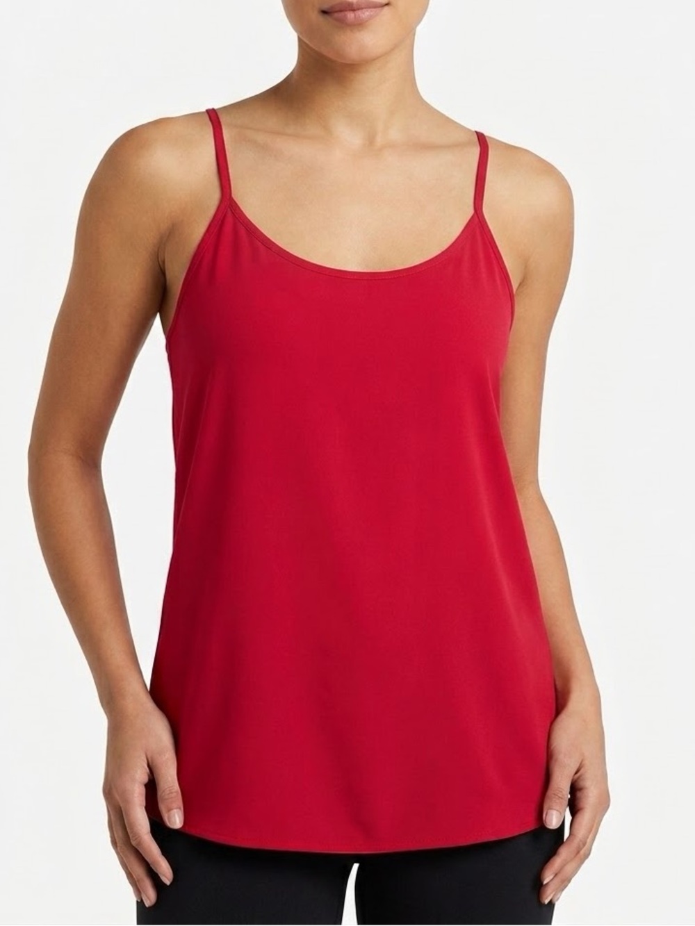Forever 21 Red Strappy Back Flowy Cami Tank Top Women’s Small Y2K